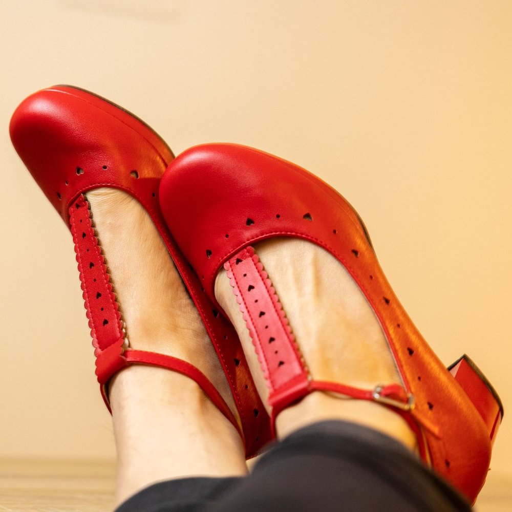 RED HEEL VINTAGE LOLITA SANDALS